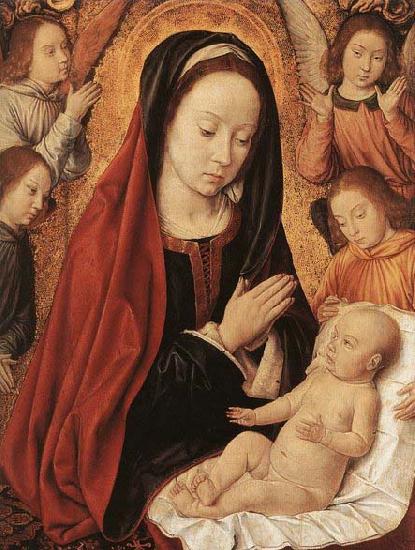 Master of Moulins Madonna and Child Adored by Angels